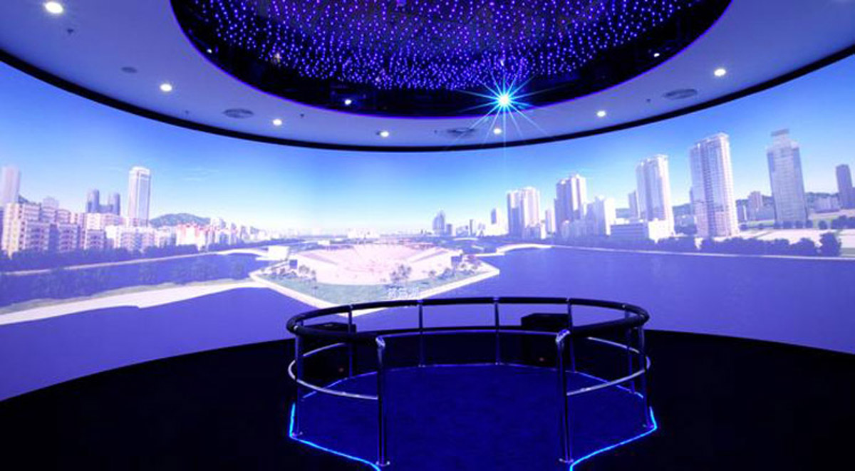 珠山校园安全360°环幕影院数字媒体展厅
